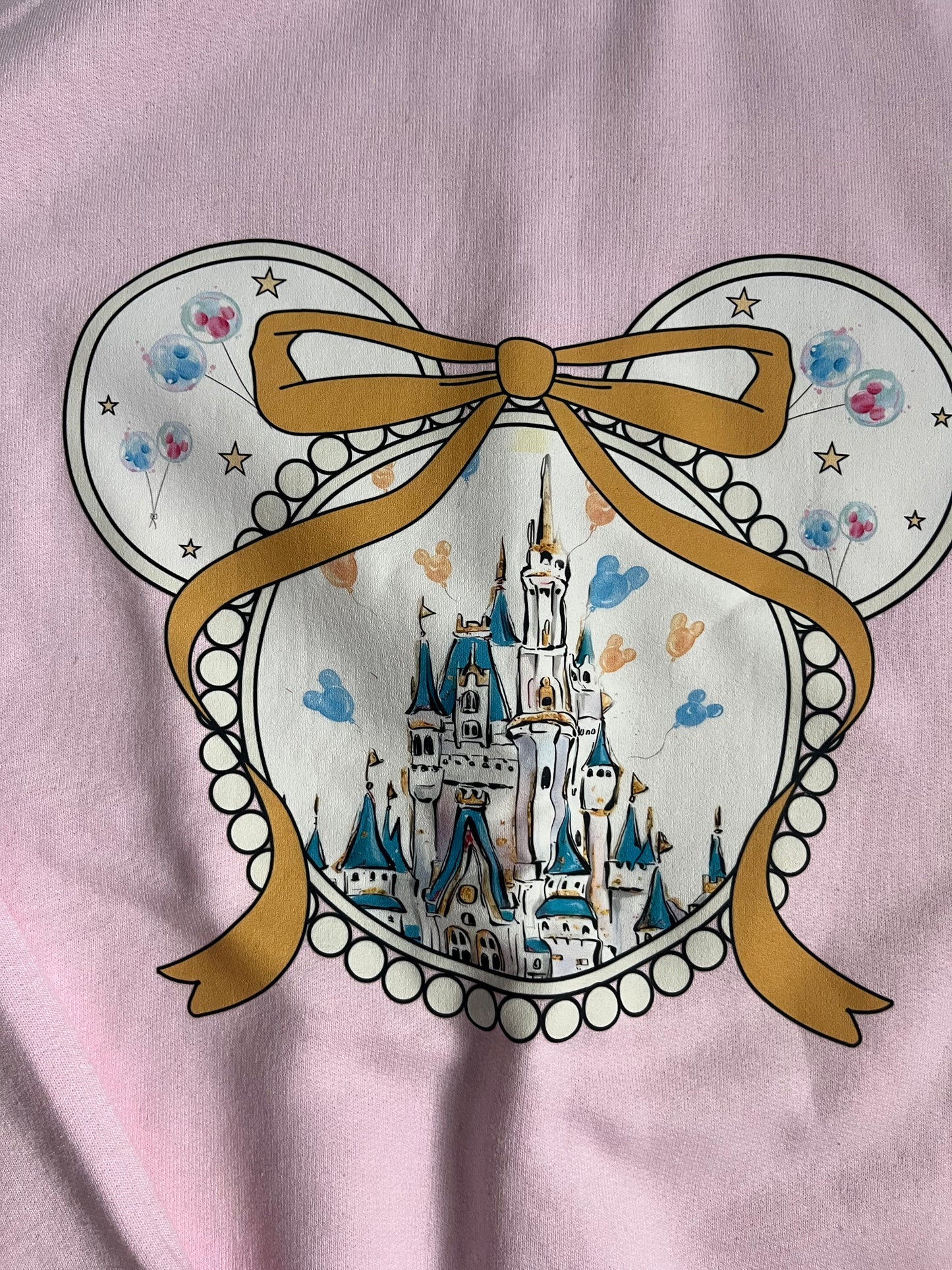 Cute Castle Bow Detailed Sweatshirt - Kid and Adult Sizes