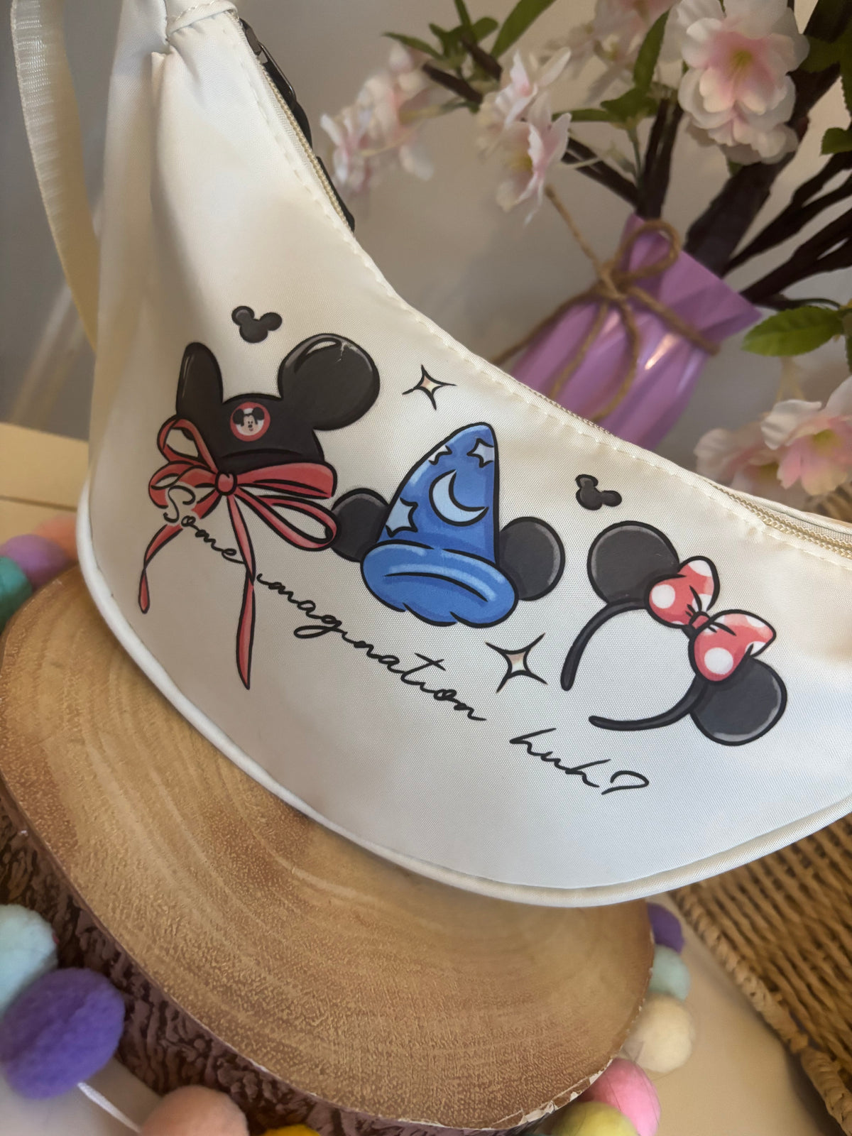 Magical Kingdom, Magic Mouse Dumpling Bags, Printed Inspired Make Up Bags, Ears Bags, Florida, Orlando, Paris, Crossbody Bum Bag