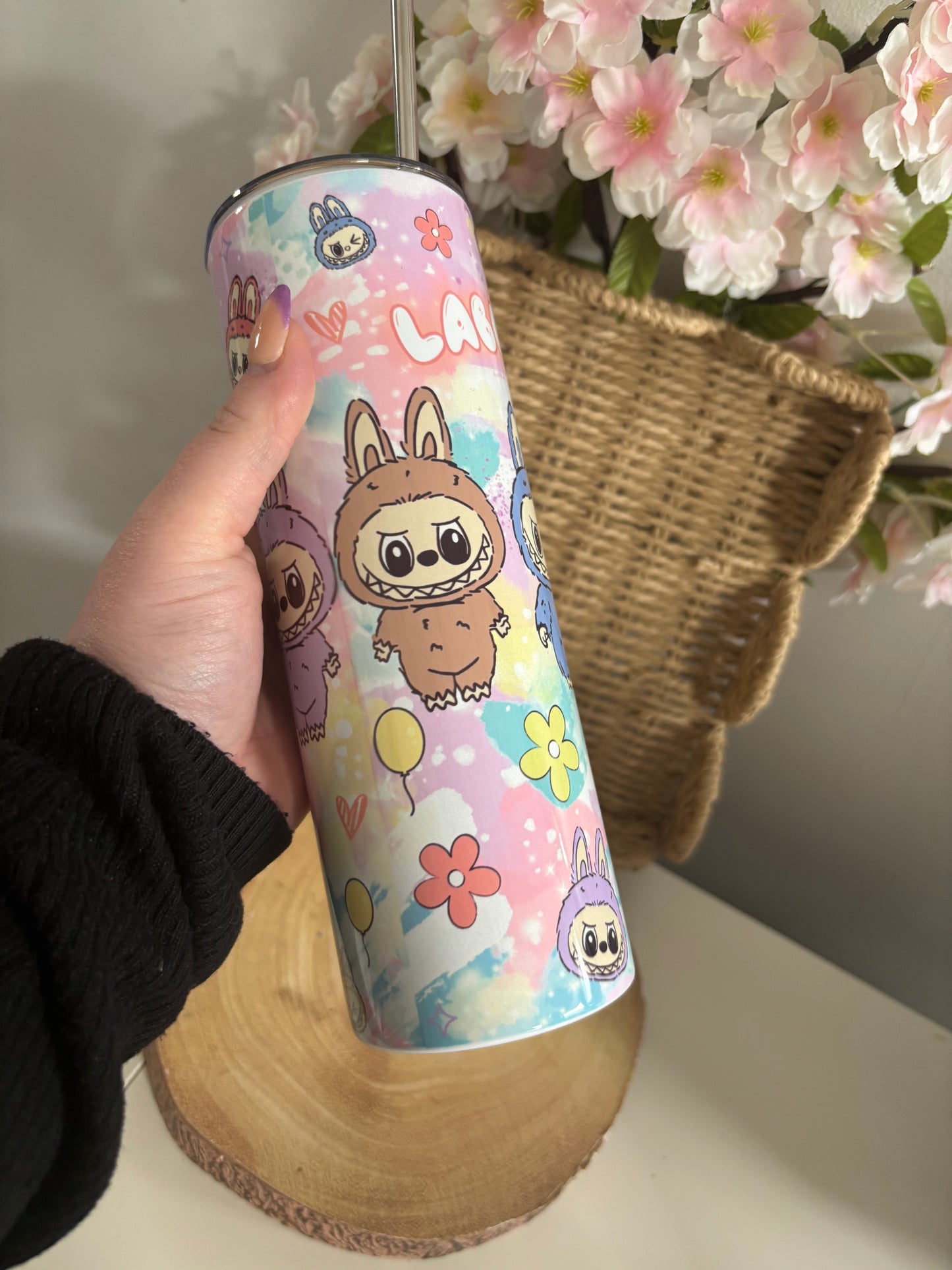 Labubu Inspired Tumbler 20oz Hot and Cold Drinks