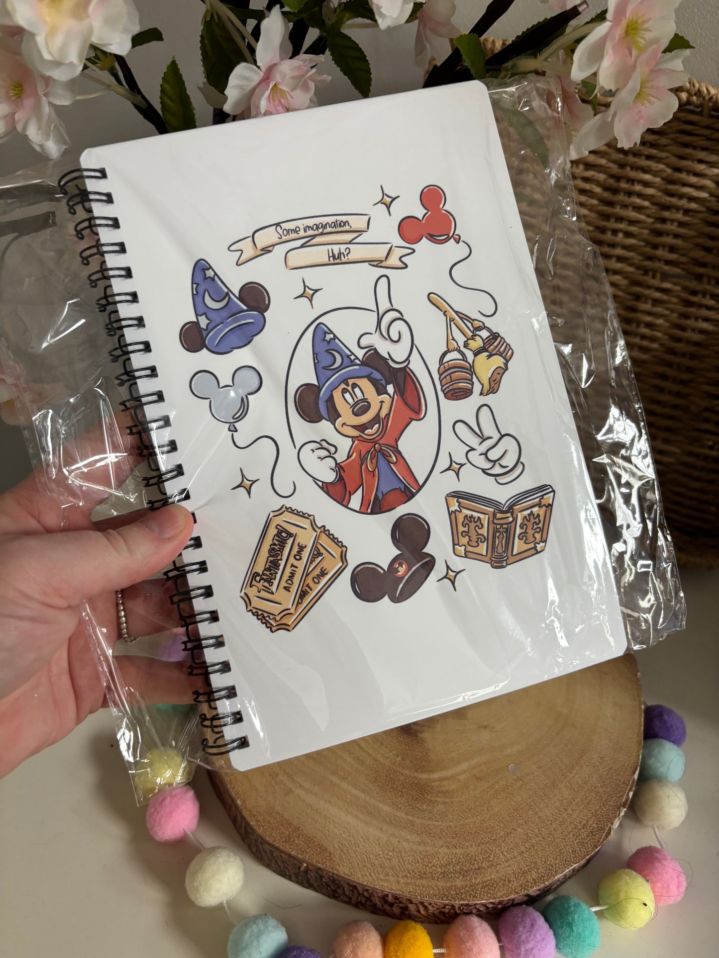 Sorcerer Mickey, Some Imagination Huh? Lined Notebook, Notepad