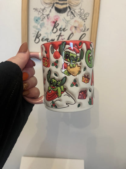 Grinch Mode On Personalised Name Mug, Personalised Christmas Mug