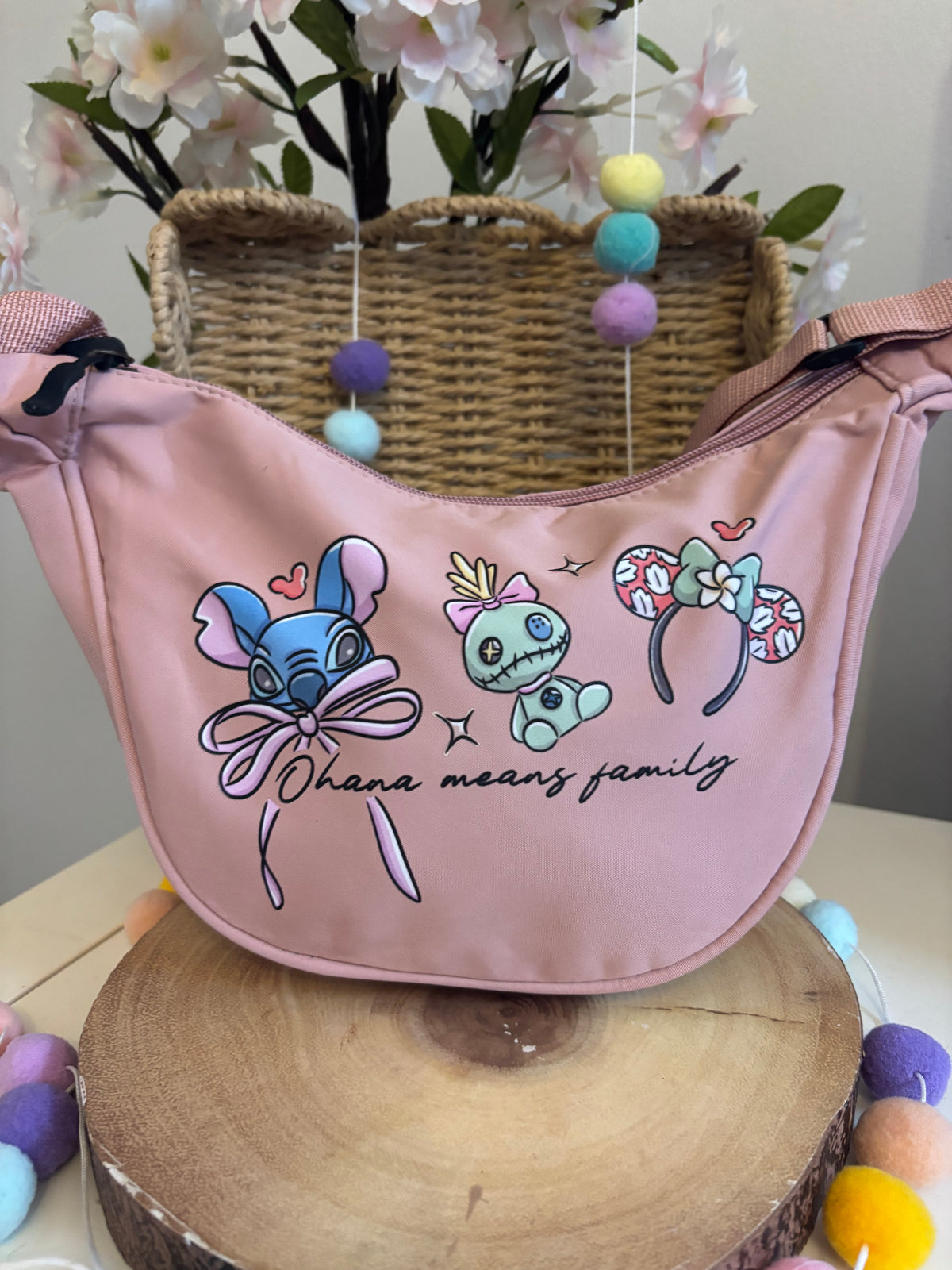 Blue Alien Theme, Lilo, Stitch Theme, Dumpling Bags, Printed Inspired Cross Body Bags, Theme Park Bags, Florida, Orlando, Paris