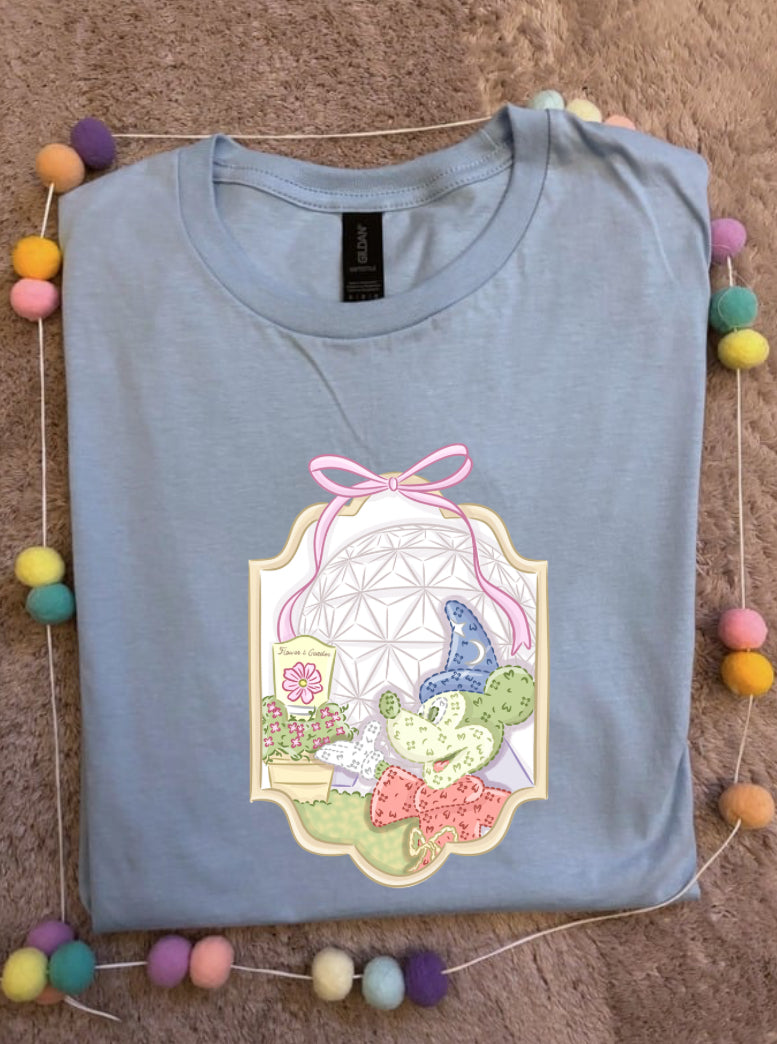 Epcot Mouse Topiary, Flower and Garden Festival Printed T-Shirt, Florida, Orlando, Magical World - Adults & Kids Sizes