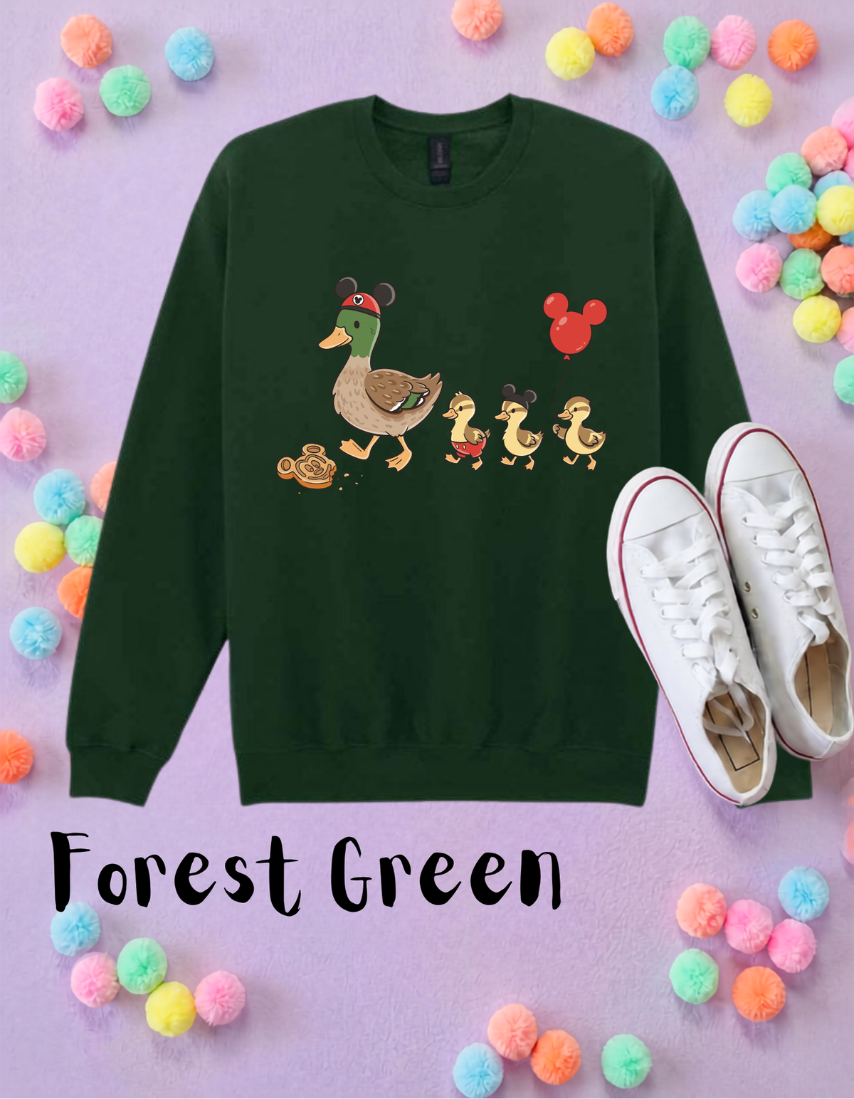 Park Life Ducks Sweatshirt, Ears, Florida, Orlando, Jumper, Cozy Outfits, - Adults & Kids Sizes - Cotton Sweatshirt