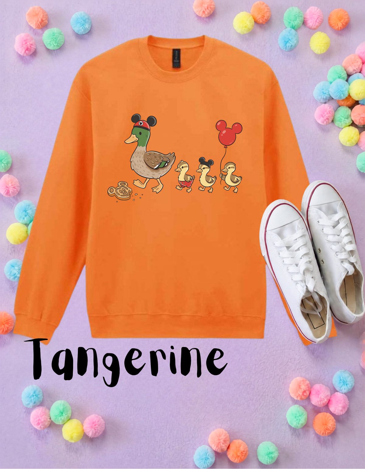 Park Life Ducks Sweatshirt, Ears, Florida, Orlando, Jumper, Cozy Outfits, - Adults & Kids Sizes - Cotton Sweatshirt