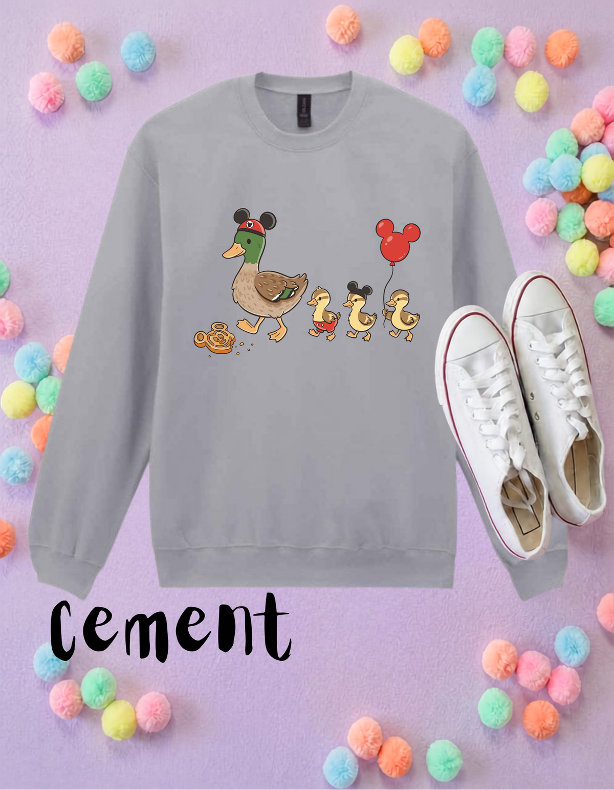 Park Life Ducks Sweatshirt, Ears, Florida, Orlando, Jumper, Cozy Outfits, - Adults & Kids Sizes - Cotton Sweatshirt