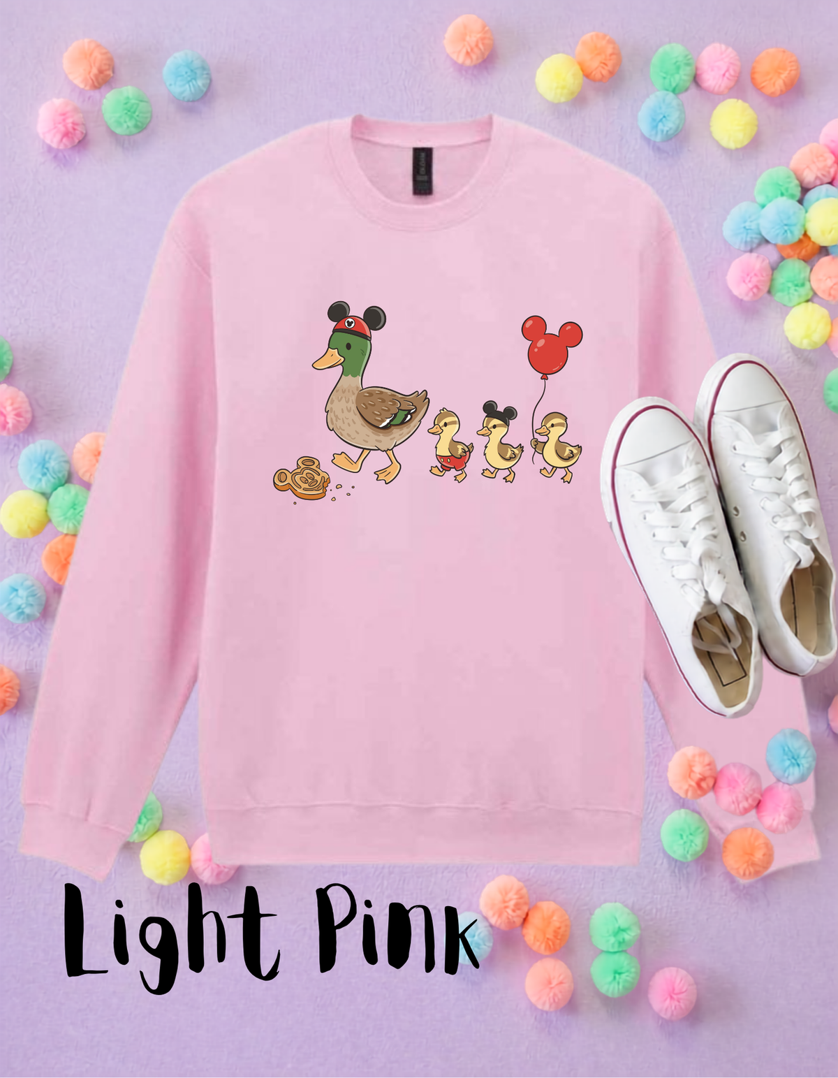 Park Life Ducks Sweatshirt, Ears, Florida, Orlando, Jumper, Cozy Outfits, - Adults & Kids Sizes - Cotton Sweatshirt