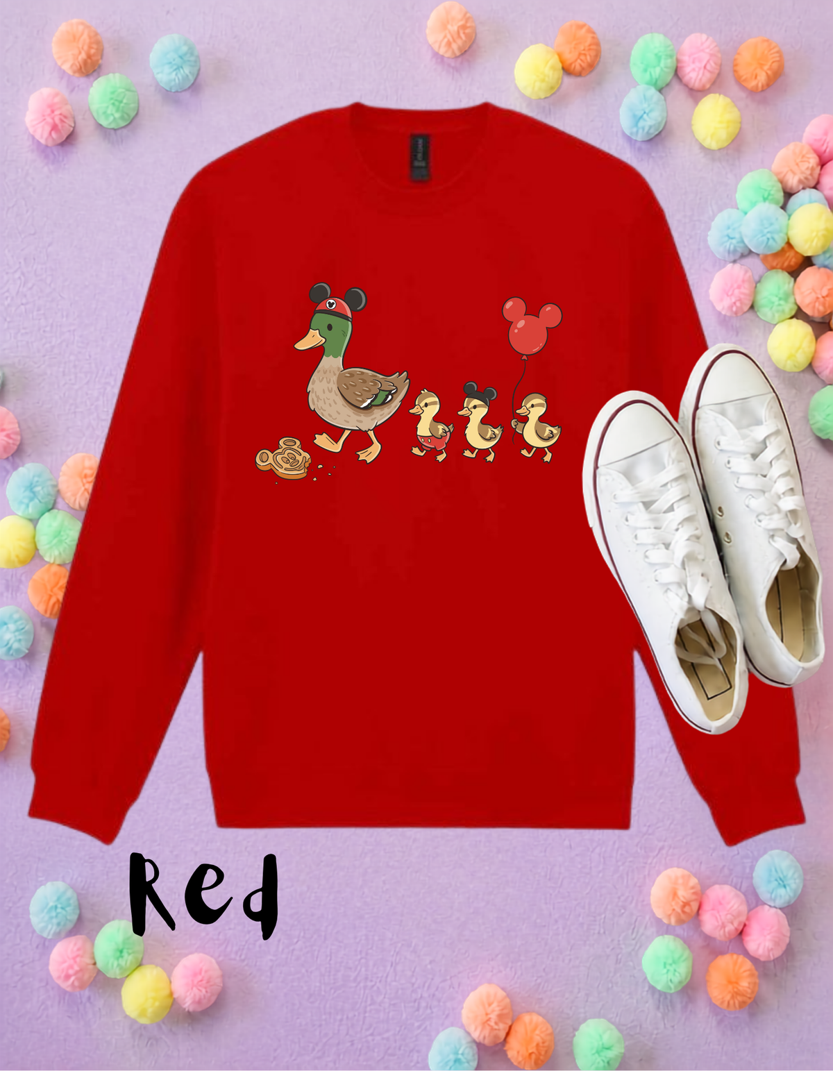 Park Life Ducks Sweatshirt, Ears, Florida, Orlando, Jumper, Cozy Outfits, - Adults & Kids Sizes - Cotton Sweatshirt