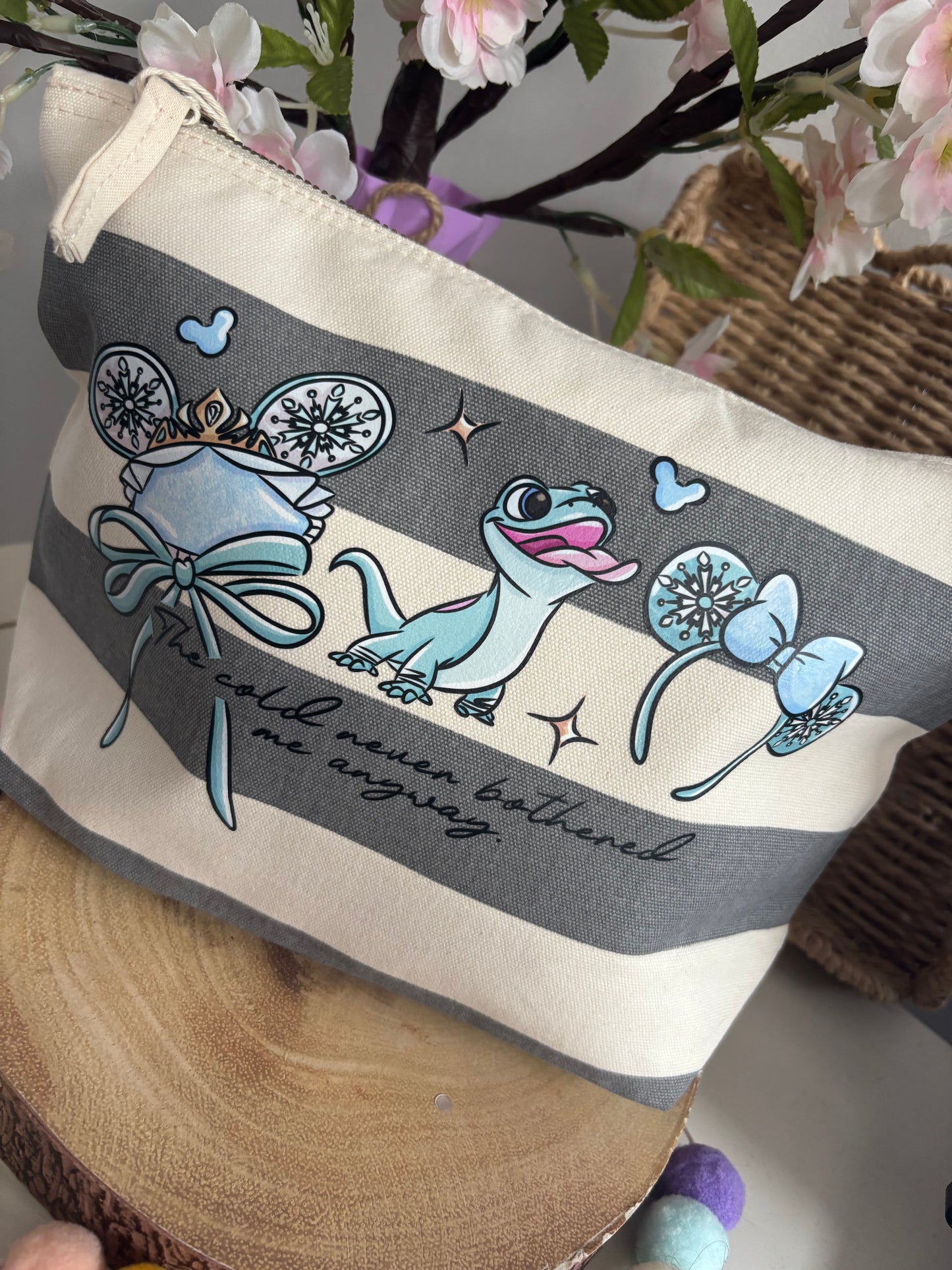 Frozen Sisters Make Up Bags, Printed Inspired Make Up Bags, Ears Bags, Florida, Orlando, Paris, Nautical Theme Make Up Bag