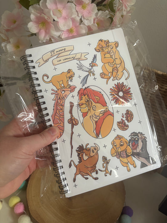 Lion King “No Worries” A5 Spiral Notebook