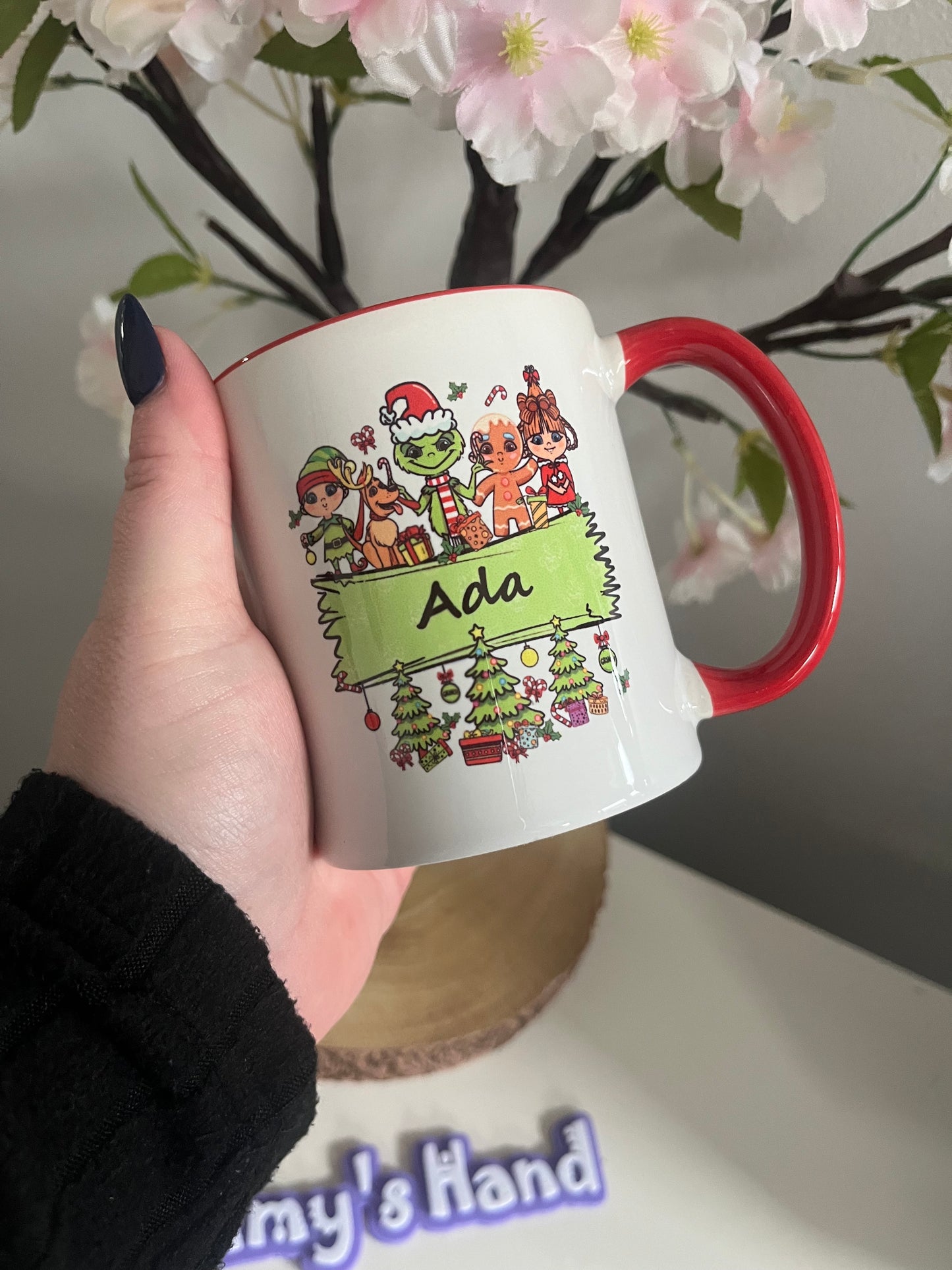 Grinch and Friends Personalised Name Mug, Personalised Christmas Mug