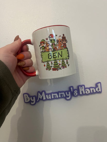 Grinch and Friends Personalised Name Mug, Personalised Christmas Mug