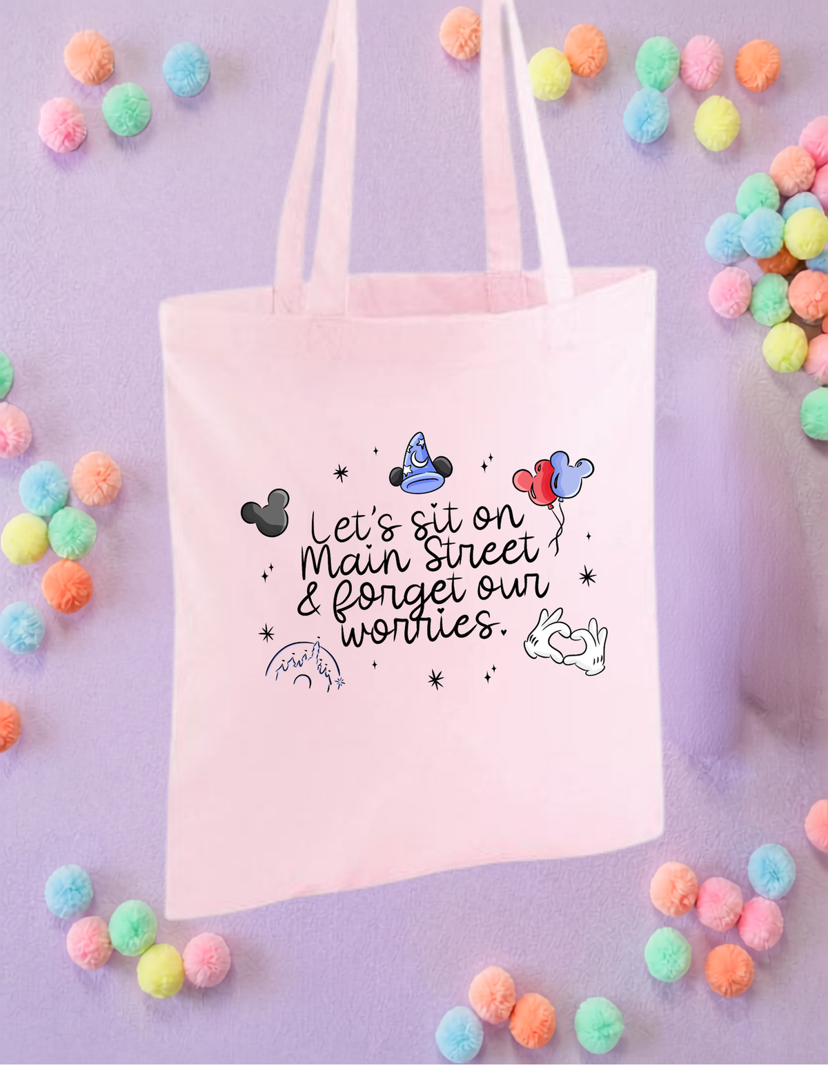 Mainstreet Tote Bags, Princess Theme Cotton Canvas Tote Bags, Printed Inspired Tote Bags, Shopper Bags