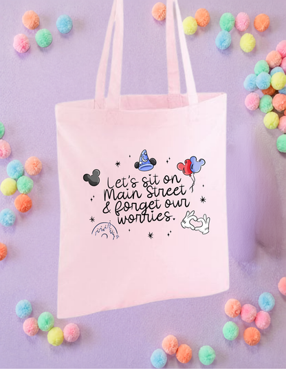 Mainstreet Tote Bags, Princess Theme Cotton Canvas Tote Bags, Printed Inspired Tote Bags, Shopper Bags