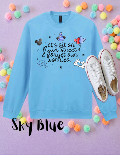 Mainstreet Sweatshirt, Ears, Florida, Orlando, Jumper, Cozy Outfits, - Adults & Kids Sizes - Cotton Sweatshirt