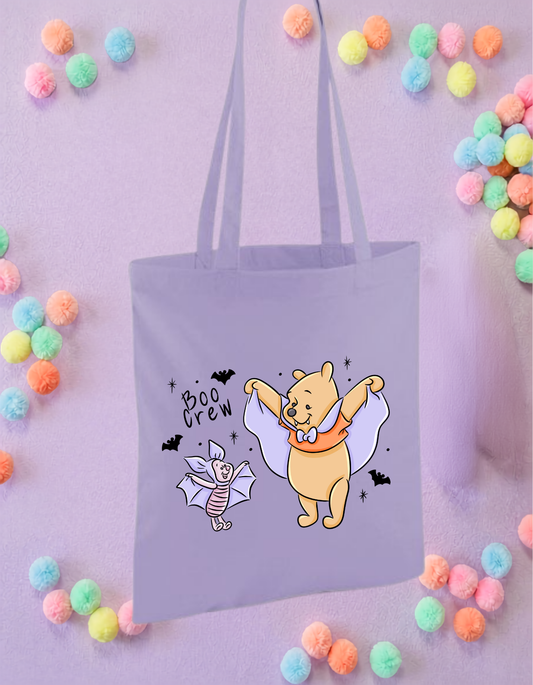 Boo Crew Tote Bags, Cotton Canvas Tote Bags, Printed Inspired Tote Bags, Shopper Bags