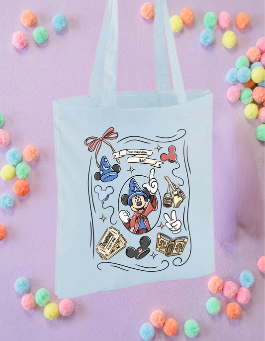 Magical Kingdom Tote Bags, Magic Mouse Cotton Canvas Tote Bags, Printed Inspired Tote Bags, Shopper Bags