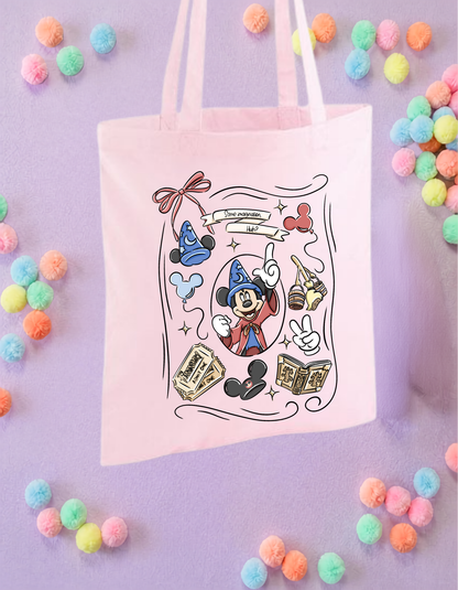 Magical Kingdom Tote Bags, Magic Mouse Cotton Canvas Tote Bags, Printed Inspired Tote Bags, Shopper Bags