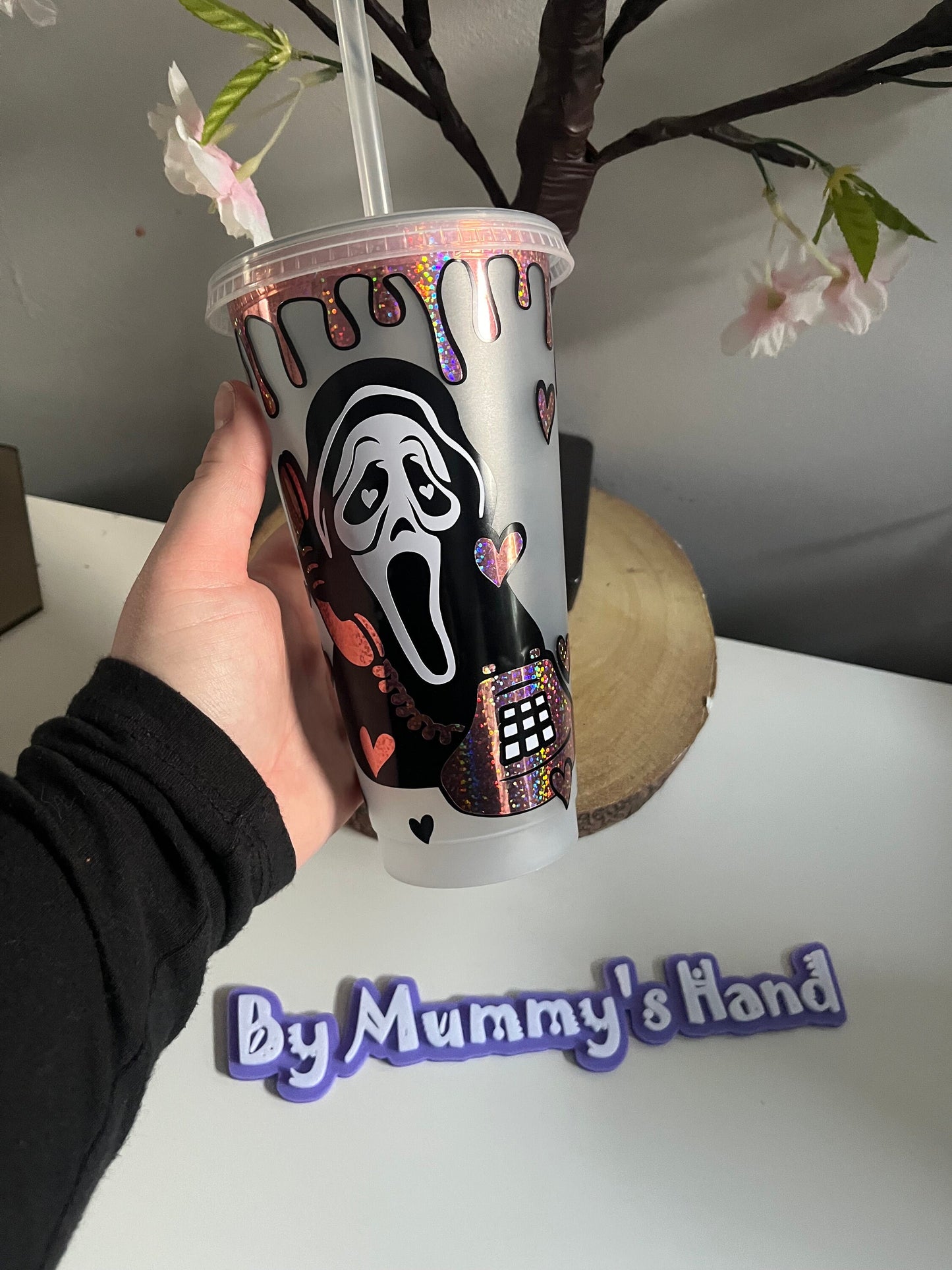 Scream Cold Cup, Scream Inspired Ghostface Cold Cup, No You Hang Up, Funny Quotes, 24oz Cold Cups