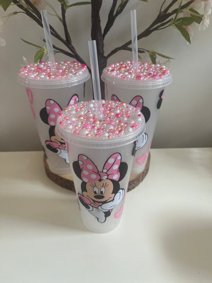 Personalised Cold Cups, Minnie Mouse Tumbler, Colour Changing Cold Cups, Minnie Mouse Cold Cup