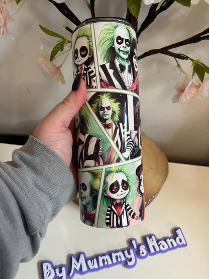 Beetlejuice 20oz Tumbler, Beetlejuice 2 Tumbler, Halloween, Pumpkin Spice, Lydia Deetz, 20oz Tumbler, Hot and Cold Drinks