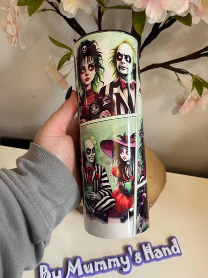 Beetlejuice 20oz Tumbler, Beetlejuice 2 Tumbler, Halloween, Pumpkin Spice, Lydia Deetz, 20oz Tumbler, Hot and Cold Drinks