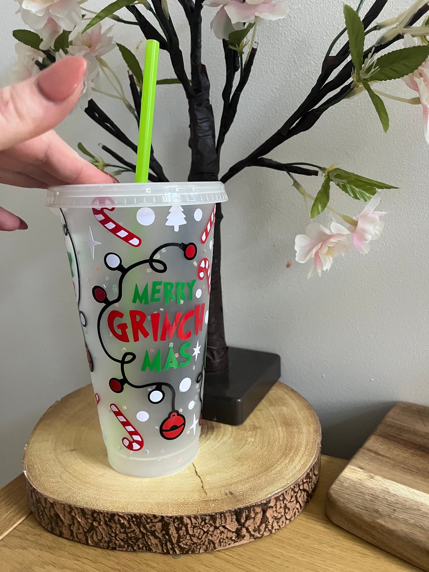 Personalised Cold Cups, Grinch Cold Cup Tumbler, Colour Changing Cold Cups, The Grinch Decor, The Grinch Movie