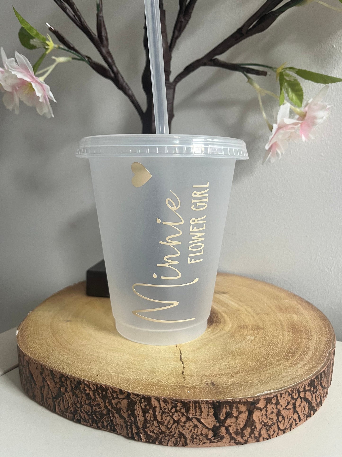 Bridesmaid Flower Girl Cold Cup, Wedding Day Gifts, For Weddings, Bridesmaid Gifts, Personalised Wedding Favours, Flower Girl, Bride