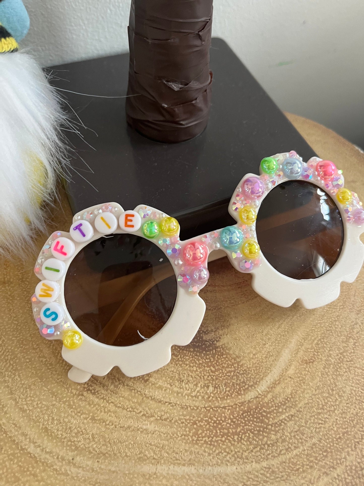 Personalised Letter Bead Childrens Sunglasses, Concert Glasses, Concert Accessories, Swiftie, Children’s Personalised Glasses, Eras Tour