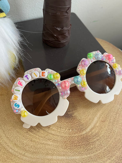 Personalised Letter Bead Childrens Sunglasses, Concert Glasses, Concert Accessories, Swiftie, Children’s Personalised Glasses, Eras Tour