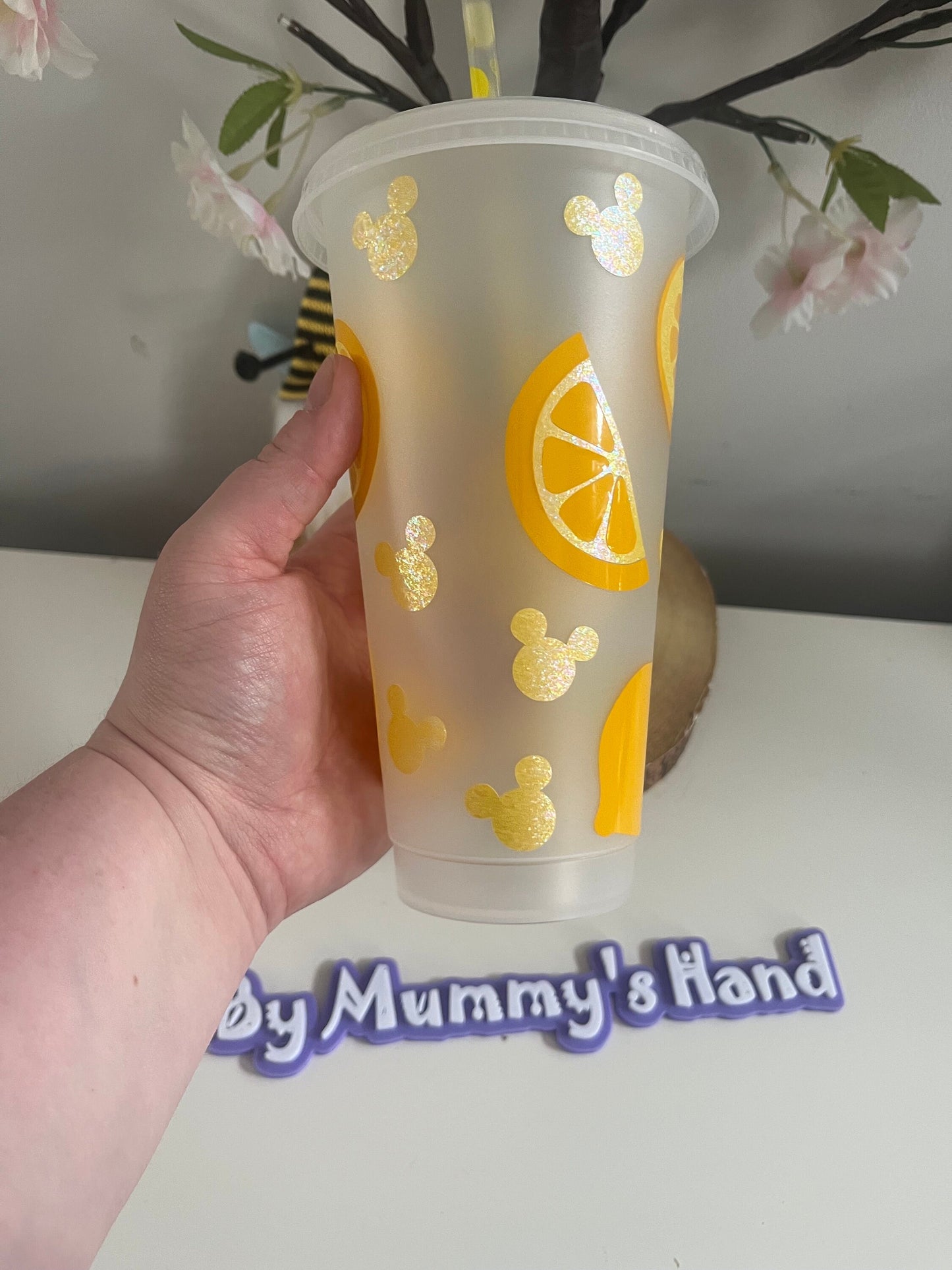 Personalised Cold Cups, Mouse Head Lemon Summer Tumbler, Summer Drinks, Starbucks Cold Cup, Iced Coffee Cup, Summer Cup