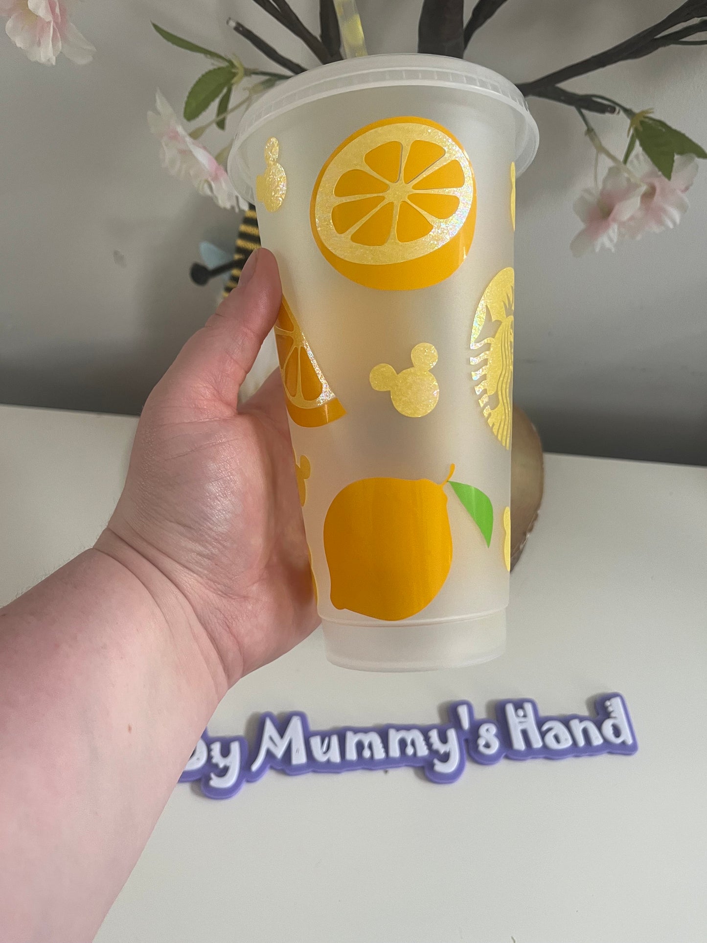 Personalised Cold Cups, Mouse Head Lemon Summer Tumbler, Summer Drinks, Starbucks Cold Cup, Iced Coffee Cup, Summer Cup