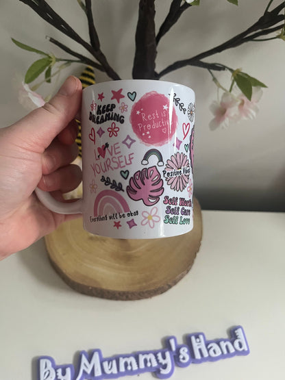 Positivity Mug, Positive Motivation, Mental Health Awareness, Self Love, Affirmations, Cup of Positivity, Handmade Mugs, Teacher, Thank You