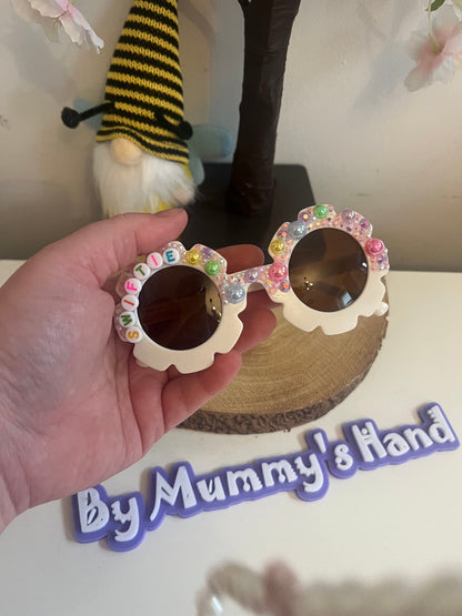 Personalised Letter Bead Childrens Sunglasses, Concert Glasses, Concert Accessories, Swiftie, Children’s Personalised Glasses, Eras Tour