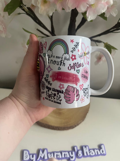 Positivity Mug, Positive Motivation, Mental Health Awareness, Self Love, Affirmations, Cup of Positivity, Handmade Mugs, Teacher, Thank You