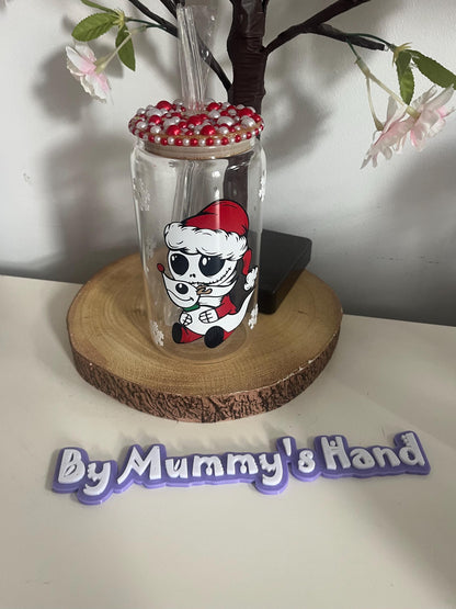 Personalised Can Glasses, Nightmare Before Christmas, Pumpkin King Cold Cup, Jack Skellington NBC Decor, Jack and Sally, Iced Latte,