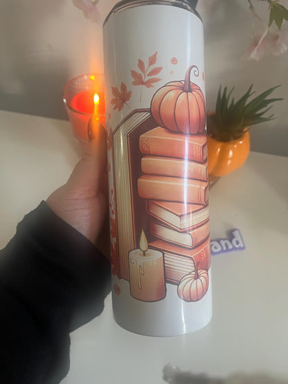 Cozy Readers Book Society 20oz Tumbler, Book Lovers Tumbler, Autumn, Fall, Pumpkin Spice, Romantic Book, 20oz Tumbler, Hot and Cold Drinks