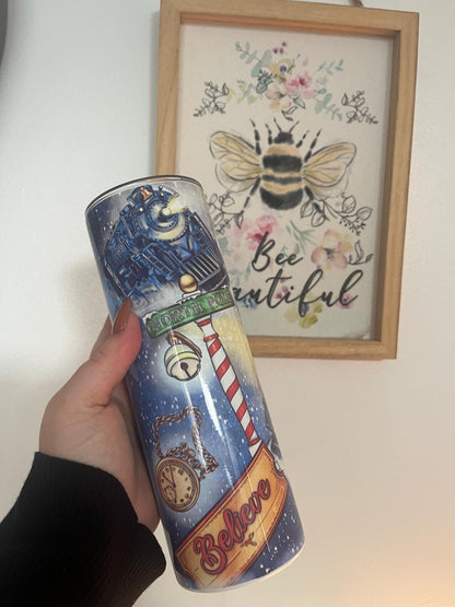 Christmas Train, Express Polar Full Tumbler, 20oz Tumbler, Hot and Cold Drinks, Christmas Cup,  Christmas Eve Movie, Winter Warmer