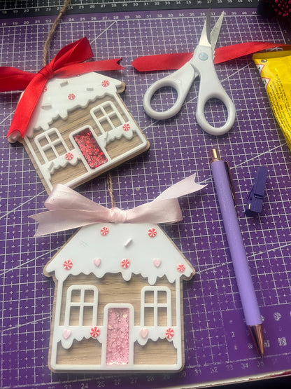 Handmade Christmas House, Gingerbread House, Christmas Decor, New House, First Christmas House Tree Decoration, Candy Cane Lane House