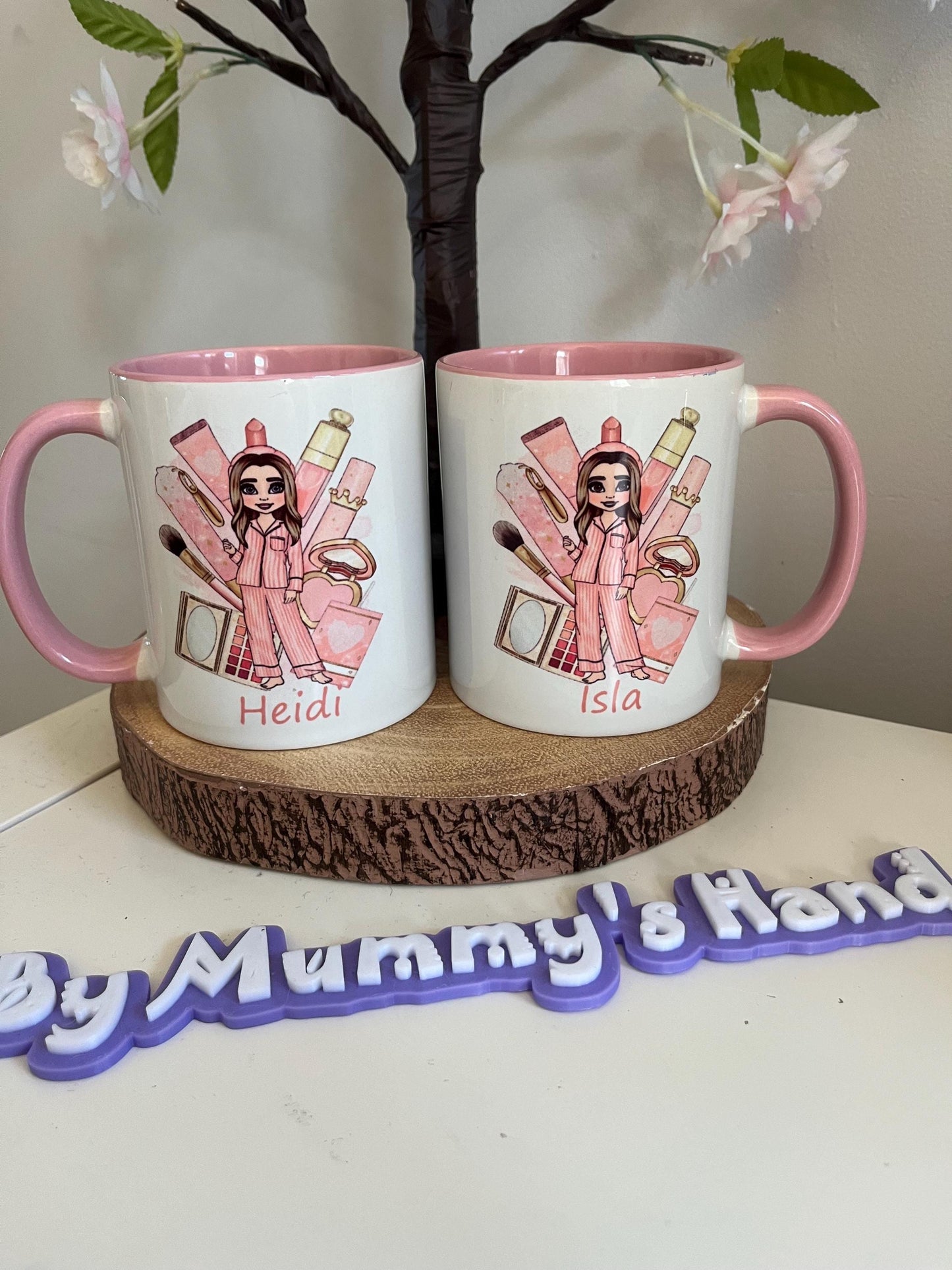 Make Up Girl Personalised Mug, Styled to your own Doll, PLouise Inspired, Make Up Theme, Christmas Gift