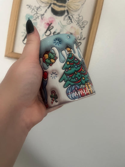 Christmas Stitch, Blue Alien, Christmas Mug, Hot Chocolate Mug, Personalised Mug, Christmas Movie Mug
