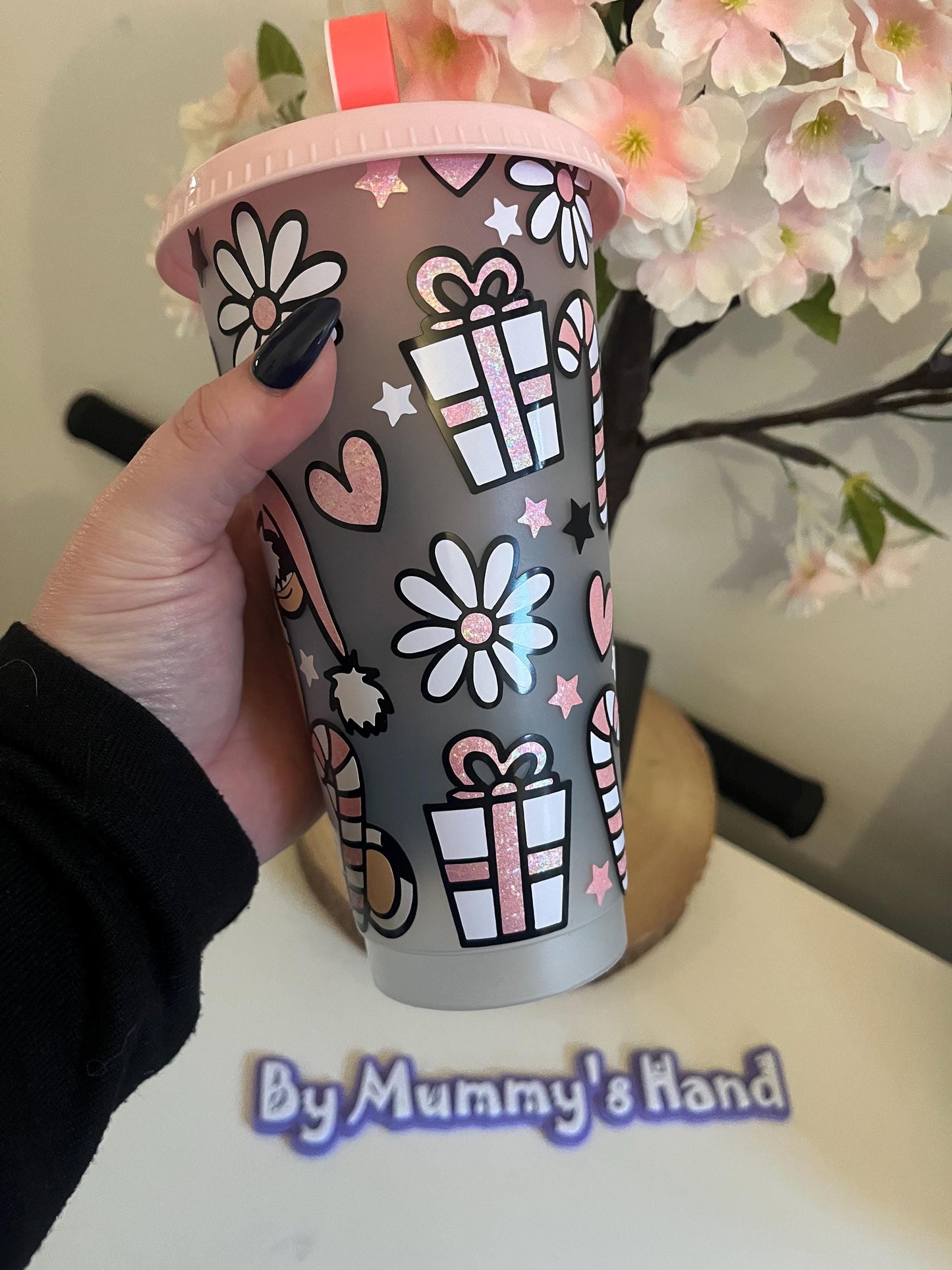 Personalised Cold Cups, Christmas Cow, Daisy Cow  Cold Cup Tumbler, Christmas Cold Cups, Christmas Decor, Christmas Stocking Filler