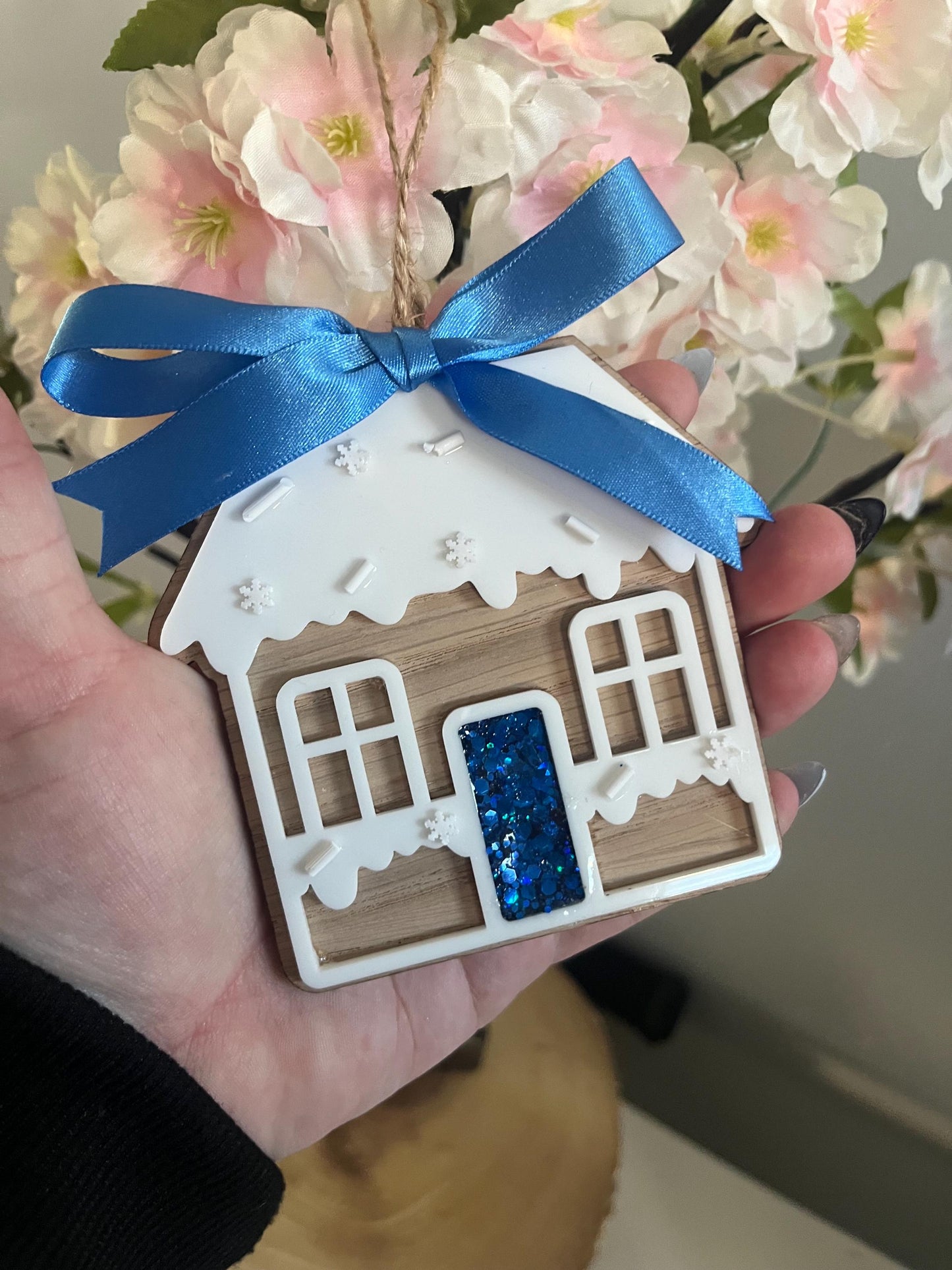 Handmade Christmas House, Gingerbread House, Christmas Decor, New House, First Christmas House Tree Decoration, Candy Cane Lane House