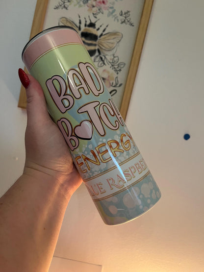 Bad B Energy 20oz Tumbler Cup, Birthday Gifts, Stainless Steel Tumbler, Hot and Cold Drinks Tumbler
