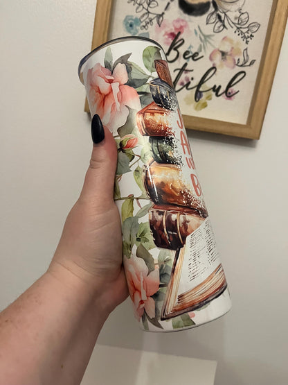Just a Girl Who Loves Books, 20oz Tumbler, Book Lovers Tumbler, Romantic Book, 20oz Tumbler, Hot and Cold Drinks