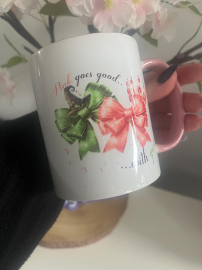 Good Witch, Bad Witch, Green goes good with Pink, Wicked Witch, Personalised Mug, Green Witch, Pink Witch, Wicked Inspired Mug