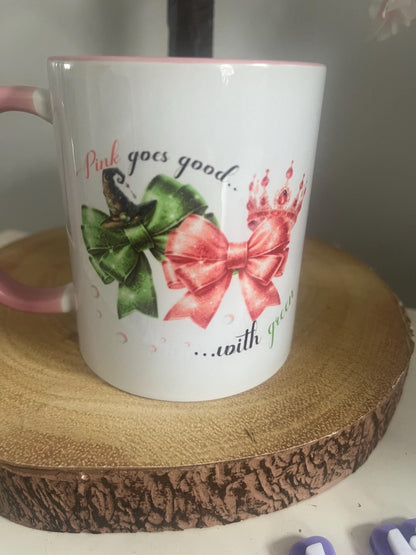 Good Witch, Bad Witch, Green goes good with Pink, Wicked Witch, Personalised Mug, Green Witch, Pink Witch, Wicked Inspired Mug