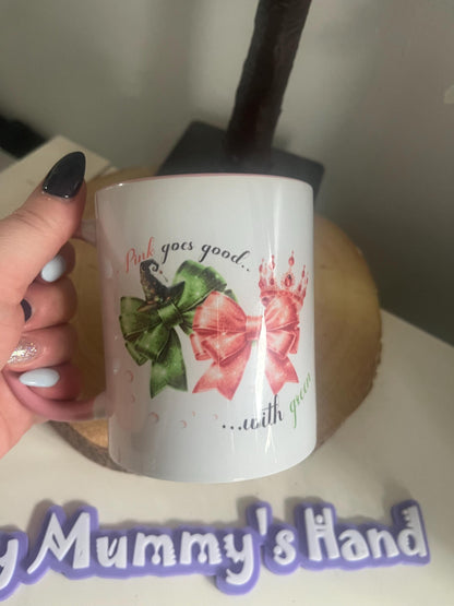 Good Witch, Bad Witch, Green goes good with Pink, Wicked Witch, Personalised Mug, Green Witch, Pink Witch, Wicked Inspired Mug