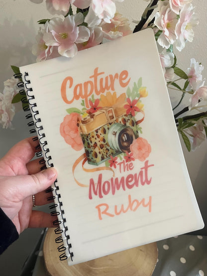 Capture the Moment Notebook, Personalised Notebooks, Journals, Notepads