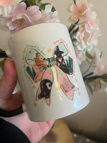 Good Witch, Bad Witch, For Good, Wicked Witch, Personalised Mug, Green Witch, Pink Witch, Wicked Inspired Mug, Bow Mug